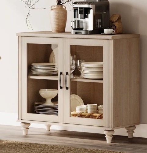 Charlton Home Corretta Sideboard Cabinet With Bar Hutch, Buffet Cabinet With 2 Doors New in Box $399