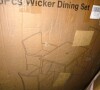 Lark Manor Hemraj Outdoor Square Rattan Dining Table With Glass Top And Curved Design New in Box $399 - 2