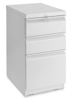 ULINE Mobile Pedestal File - 3 Drawer, Light Gray $299