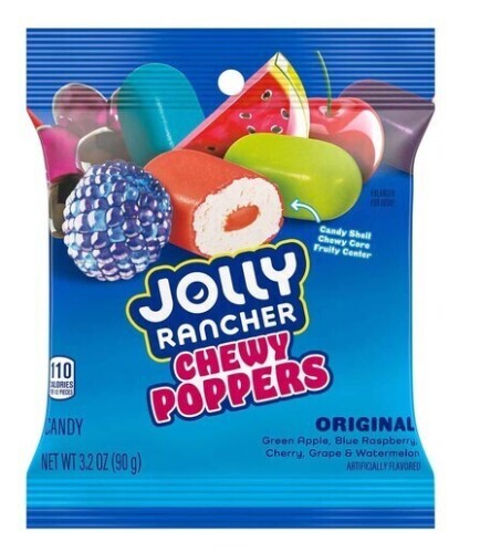 JOLLY RANCHER Chewy Poppers Original Fruit Flavored Candy Bag, 3.2 oz