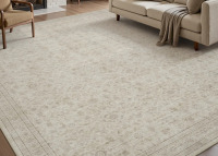 Canora Grey 8' x 10' Beige Vintage-Inspired Washable Non-Slip Area Rug For Living Room, Bedroom $399