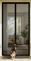 JESSANS Black King Kong Metal Mesh Magnetic Screen Door, Pet Proof Heavy Duty Anti-Tear Hands Free Self-Closing Mosquito Screen Curtain, Weatherproof Anti-Rust Magnetic Bug Screen For Sliding Patio Doors, 82" H x 35" W x 0.1" D New In Box $89