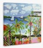 Bay Isle Home&trade; 20" x 20" Palm Trees in Bright Sun Canvas, design by Karen Fields New In Box $199