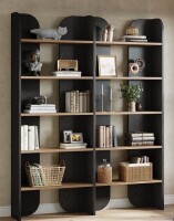 Ebern Designs 70.87-Inch Tall Bookcase with Open Shelves in Black New in box $399