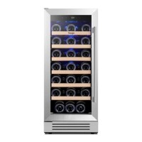 Yeego 15" 33 Bottle Single Zone Built-In Wine Cooler Refrigerator with Digtal Temperature Controls, Left Handle, New in Box $699