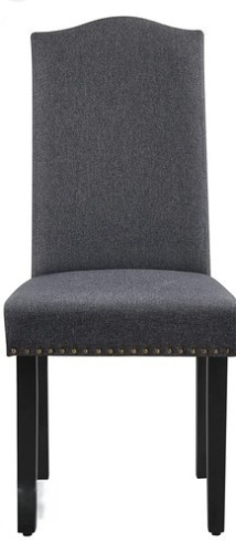 Red Barrel Studio Beacan Tufted Upholstered Side Chair in Dark Gray New in Box $299