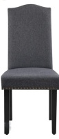 Red Barrel Studio Beacan Tufted Upholstered Side Chair in Dark Gray New in Box $299