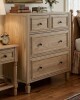 August Grove 4 Drawers Retro Dresser Tall Storage Chest with Handles with for Bedroom and Living Room New Shelf Pull $399