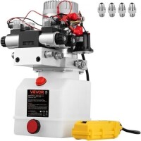 VEVOR Hydraulic Pump Double Acting Hydraulic Power Unit Double Solenoid Hydraulic Power Pack 12V DC Hydraulic Power Pump with 4.5qt Reservoir for Dump Trailer Car Lifting, New in Box $499