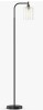Ebern Designs Rogan Modern Standing Tall Industrial Arched/Arc Floor Lamp with Glass Shade and 2 Bulbs Included New Open Box $299