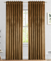 House of Hampton&reg; Soft Luxurious Velvet Back Tab Blackout Room Darkening Curtain (Pair) 52" x 96" $99