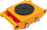 XCFDP 6T Heavy Duty Machine Dolly Skate with 360&deg; Rotation Cap for Industrial Moving Equipment, Yellow Carbon Steel PU Rollers, 13200lbs, 1pc New In Box $199