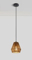 Bay Isle Home&trade; Yingst 7.87 in. Boho Mini Rattan Pendant Light New In Box $299