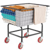 VEVOR Wire Laundry Cart, 2.8Bushel Wire Laundry Basket with Wheels, 26.7''x21.7''x26.4'' Commercial Wire Laundry Basket Cart, Steel Frame with Chrome Finish, 4" Casters, Wire Basket Cart for Laundry New In Box $199