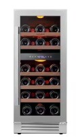 Ca'Lefort 3.0 Cu.ft 15" Dual Zone 28-Bottles Built-In Wine Cooler Refrigerator Fast Cooling Compressor Fridge 5 Removable Shelves New in Box $799