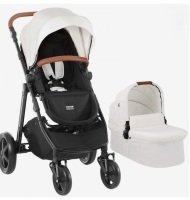 VEVOR Travel System Stroller with Infant Bassinet, 2-in-1 Baby Cradle Stroller Combo, Reversible Seat, Easy One-button Folding, EVA Tires with Brake Aluminum Stroller Carseat Combo Set (White) New in Box $399