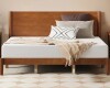 Union Rustic Bilal Mid Century Solid Wood King Platform Bed Frame With Wood Slat Support New in Box $599