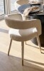 Pop Maison Anna Modern Upholstered Dining Chair with Arm in Khaki New Open Box $399