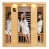 VEVOR Far Infrared Wooden Sauna, Room Home Sauna Spa for 3 to 4 Person, Low EMF Far Infrared Hemlock Wood Sauna with Tempered Glass Door & Bluetooth Speakers & Chromotherapy Lights, 2580W Indoor (3 Boxes) New in Box $3499