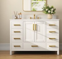 DeerValley Monolith 48'' Fully Assembled Single Bathroom Vanity Capinet with Backsplash and Top New in Box $1499