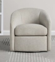 Ivy Bronx Sandiso Barrel Swivel Chair in Stone New in Box $699