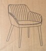 Wade Logan Covello 19'' H Faux Leather Dining Armchair in Brown New in Box $399 - 2