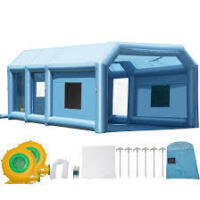 VEVOR Inflatable Paint Booth, 29.5 x 15.7 x 11.8 ft Inflatable Spray Booth, with 950W+750W Powerful Blowers and Air Filter System, Portable Car Paint Booth for Large Truck, Large Van, Large Machinery New in Box $899