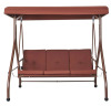 VEVOR 3-Seat Patio Swing Chair, Converting Canopy Swing, Outdoor Patio Porch with Adjustable Canopy, Removable Thick Cushion and Alloy Steel Frame, for Balcony, Backyard, Poolside, Brown New In Box Factory Sealed $599