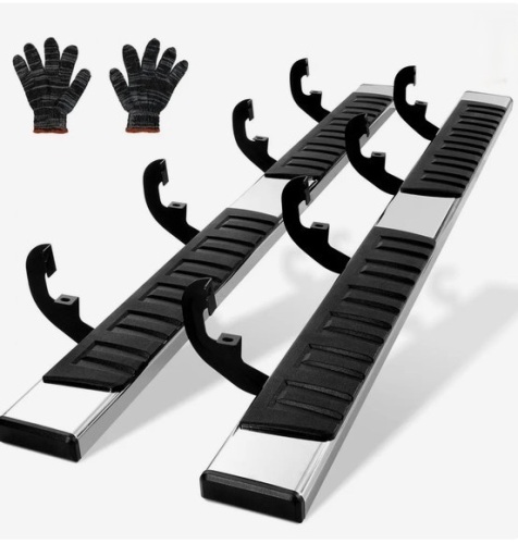 VEVOR Running Boards, 6" Step Bars Compatible with 2019-2023 Chevy Silverado/GMC Sierra 1500/2020-2024 Silverado/Sierra 2500/3500HD Crew Cab, 201 Stainless Steel Side Steps Nerf Bars, 500LBS, 2 Piece New in Box $599