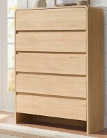 Ebern Designs Modern Tall 5-Drawer Dresser with Curved Corner Design and Soft-Close Function New in Box $399