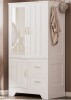 Lark Manor Wardrobe Closet With Mirror And Doors And Drawers And Shelves, Wooden Armoire Storage Cabinet With Hanging Rod New in Box $499
