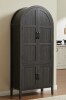 Ebern Designs 71 Inch Tall Arched Cabinet, 5-Tier Arched Kitchen Pantry Cabinet With Doors & Shelves $399
