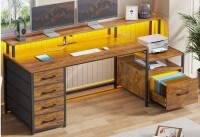 Ivy Bronx Joceleen Computer Desk with Built-In Electrical Outlet New in Box $299