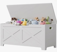 Harper Orchard 39.4" Storage Chest, Wooden Storage Bench with Safety Hinges, Easy Assembly, Large Toy Chest New in Box $399