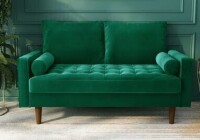 Koby Home 57" Mid-Century Velvet Loveseat (Model: YN13172L-OG) New in Box $599