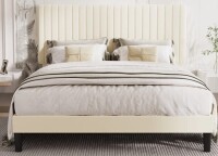 Willa Arlo Dunphy Upholstered Platform Bed with Adjustable Headboard Full Size New in Box $999