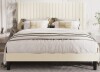 Willa Arlo Dunphy Upholstered Platform Bed with Adjustable Headboard Full Size New in Box $999
