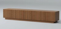 Latitude Run 86.6" Modern Walnut Tv Stand With Grille Doors & Storage For 90" Tvs New in Box $899