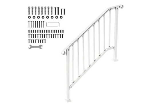 VEVOR Handrail for Outdoor Steps, Fit 3 or 4 Steps Outdoor Stair Railing New Shelf Pull $139