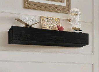 VEVOR Fireplace Mantel, 48" x 8" x 5", 50 lbs Weight Capacity, Natural Wood Mantel for Over Fireplace, Wall Mounted Floating Farmhouse Shelf, Handcrafted Fireplace Mantel for Wall Decor, Espresso New in Box $119