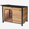 VEVOR Outdoor Dog House, Waterproof Insulated Dog House with Elevated Floor, Anti-Bite Wood Dog House Outdoor Iron Frame, Open Roof, for Medium to Large Dogs New in Box $269