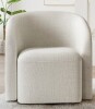 Latitude Run 29" W Upholstered Swivel Barrel Chair in Beige new in Box $799