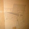 Innovaze 2-Person Solid Fir Wood Outdoor Glider with High Roll Back and Deep Contoured Seat, Heavy Duty 800 lbs., Teak Tone in Dark Brown New in Box Factory Sealed $499 - 2