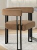 Ophelia & Co 18" Seat Height Upholstered Velvet Kitchen Dining Armchair in Khaki $399