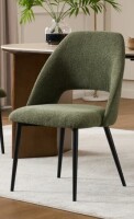 George Oliver Sverker 22.1" W Mid-Century Modern Upholstered Side Chair in Green New in Box $399