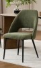 George Oliver Sverker 22.1" W Mid-Century Modern Upholstered Side Chair in Green New in Box $399