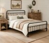 Winston Porter Queen Size Colina Metal Bed in Black New In Box $499