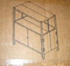 Ebern Designs Accent 23.6&rsquo;&rsquo; Wide Foldable Metal Double Layer Cabinet with Wheels Easy Assemble End Table, Light Green, New in Box $399 - 2
