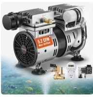 VEVOR Pond Aerator, 550W Power, 5.2CFM for Up to 3 Acre 50' Lake, Pond Aeration Kit Includes 3/4 HP Compressor & Timer & Valves, Air Compressor for Deep Water Oxygen Circulation, for Pond, Lake New in Box $299