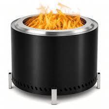TATAANTY 20-inch Smokeless Stainless Steel Firepit with Stand and Grill New in Box $399